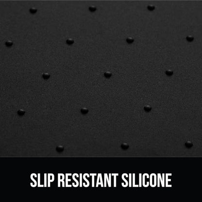 Gorilla Grip 100% Waterproof Raised Edge BPA Free Silicone Pet Feeding Mat, Dog Cat Food Mats Contain Spills Protects Floors, Placemats for Cats and Dogs Water Bowl, Pets Accessories 28x18 Black - PAWPICO