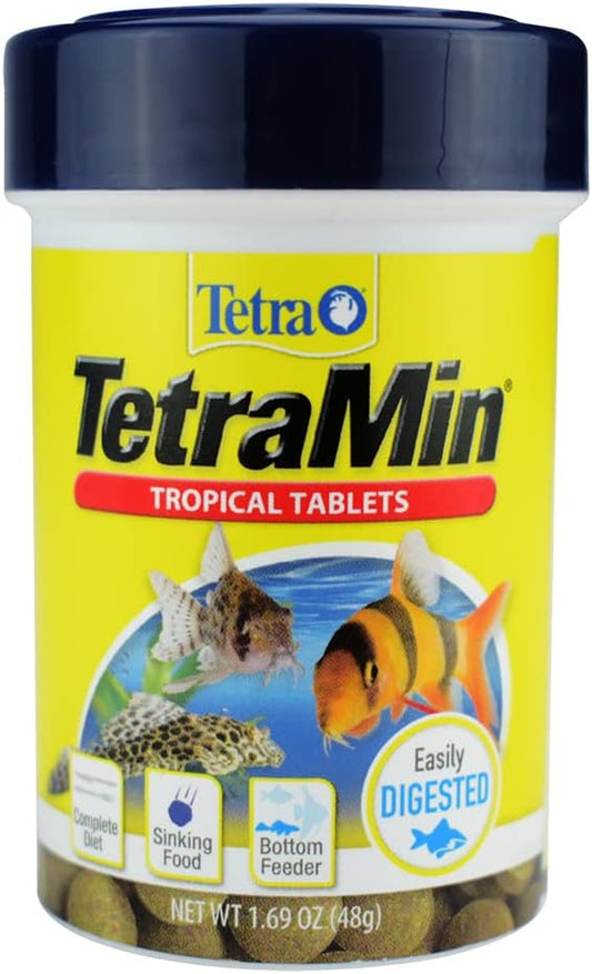 Tetra TetraMin Tropical Tablets 1.69 Ounces, Nutritionally Balanced Fish Food For Bottom Feeders Tetra