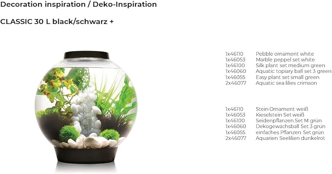 biOrb Medium Green Silk Plant Set, Colorful and Durable Aquarium Decorations biOrb