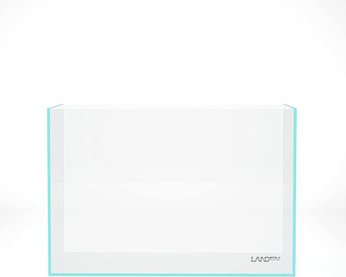 Landen 45P 10 Gallon Rimless Low Iron Aquarium Fish Tank,W17.7×D11.8×H11.8 in(45x30x30cm) 5mm Thickness with Nano Foam Leveling Mat Landen