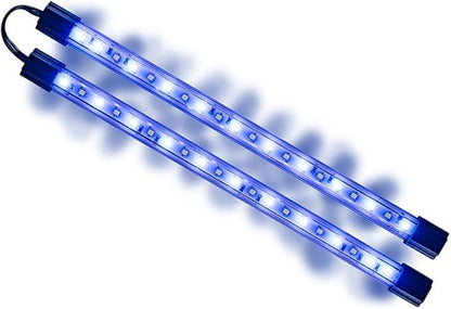 GloFish 10 Inch LED Light Stick 2 Count - White and Blue Aquarium Lights - Tank Sizes Up to 75 Gallons GloFish