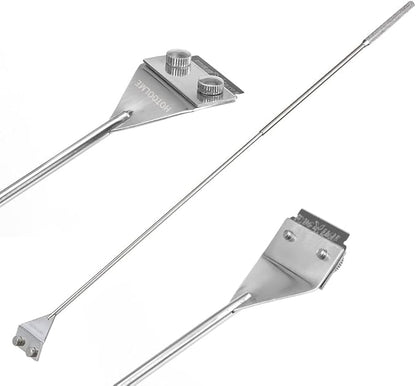 HOTOOLME Aquarium Scraper, 25.6" Stainless Steel Scraper Cleaning Razor with 10 Blades for Glass Aquarium Fish Tank HOTOOLME