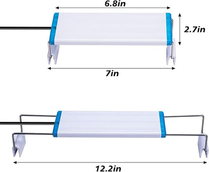 LED Aquarium Light Full Spectrum Fish Tank Lights 7" 8" 10" 12" 8W Multi-Color Freshwater Saltwater Plant Lamp White Blue Red LEDs Oltraman