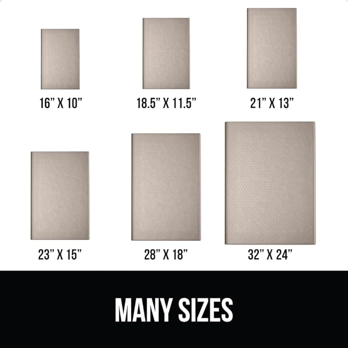 Gorilla Grip 100% Waterproof Raised Edge BPA Free Silicone Pet Feeding Mat, Dog Cat Food Mats Contain Spills Protects Floors, Placemats for Cats and Dogs Water Bowl, Pets Accessories 28x18 Beige - PAWPICO