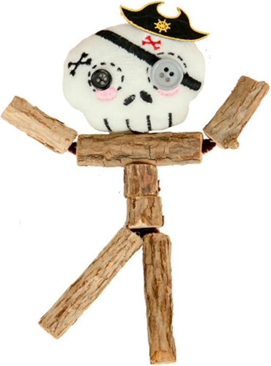 Halloween Pirate Matatabi Cat Chew Toy - Skull Design, Natural Teeth Cleaning and Stress Relief Interactive Toy for Cats - PAWPICO