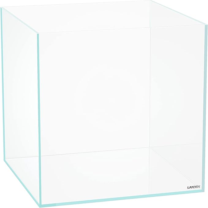 LANDEN 36C 11.5 Gallon Cube Rimless Low Iron Aquarium Tank,W14.2×D14.2×H14.2 in(36x36x36cm) 5mm Thickness with Nano Foam Leveling Mat Included Landen