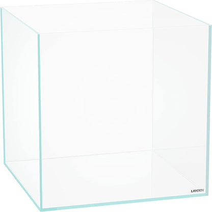 LANDEN 36C 11.5 Gallon Cube Rimless Low Iron Aquarium Tank,W14.2×D14.2×H14.2 in(36x36x36cm) 5mm Thickness with Nano Foam Leveling Mat Included Landen