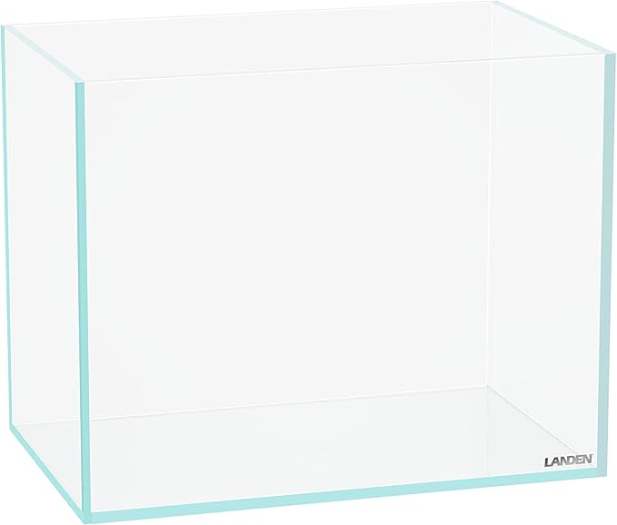 LANDEN 30N 3.2 Gallon Nano Rimless Low Iron Aquarium Tank, W11.8×D7.5×H9.4 in(30x19x24cm) 5mm Thickness with Nano Foam Leveling Mat Included Landen