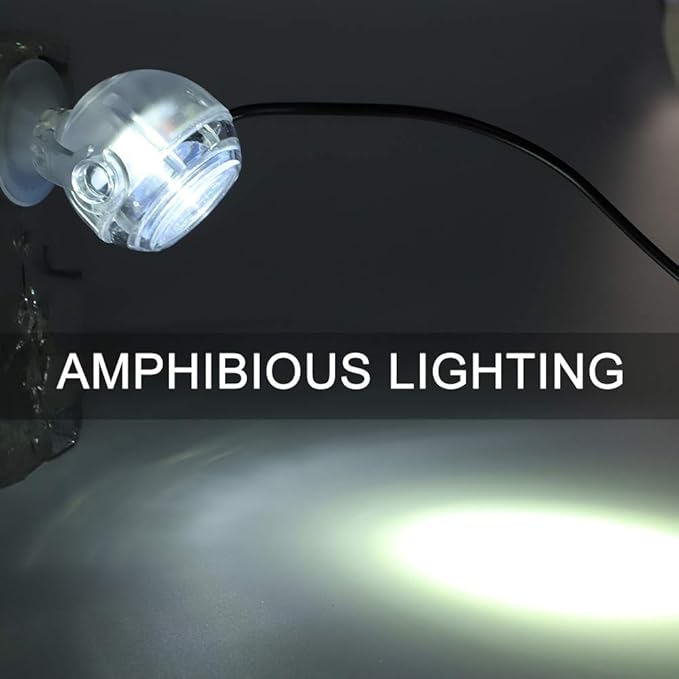 GLOGLOW Aquarium Lights, Plastic LED Fish Colourful Gradient Waterproof Submersible Night Spot Light LED Aquarium Light Fish Colored Light(US Plug White) GLOGLOW