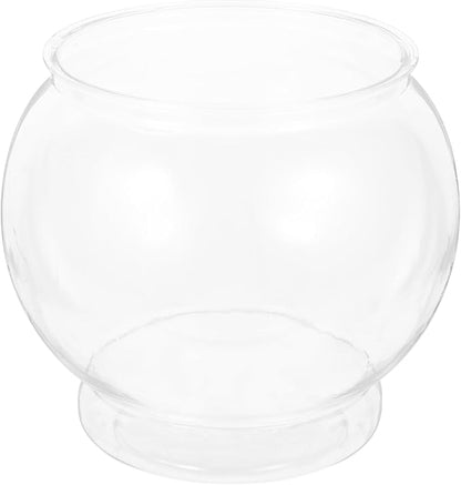 POPETPOP Plastic Fish Bowls Round Aquarium Clear Fish Keeper Fishbowl Vase Pot for Wedding Party Event Christmas Holiday Home Decor 18cm POPETPOP