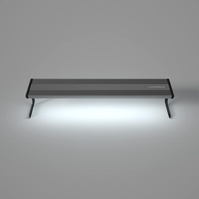 LANDEN AQUABRITE 45 LED Aquarium Light RGB+W for 17.72in (45cm) Rimless Freshwater Fish Tanks - Full Spectrum Lighting with Adjustable Brightness with Controller Landen
