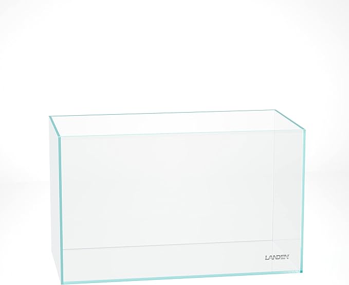 LANDEN 60P 16 Gallon Rimless Low Iron Aquarium Tank, 23.6" W × 11.8" D × 14.2" H (60cm x 30cm x 36cm) 6mm Thickness with Nano Foam Leveling Mat Landen