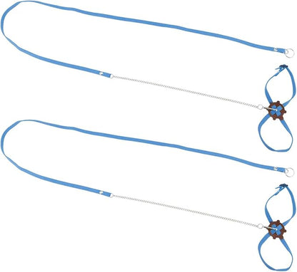 2 Pack Adjustable Reptile Harness and Leash for Lizard Gecko Bearded Dragon Outside Walk (Blue) Wontee