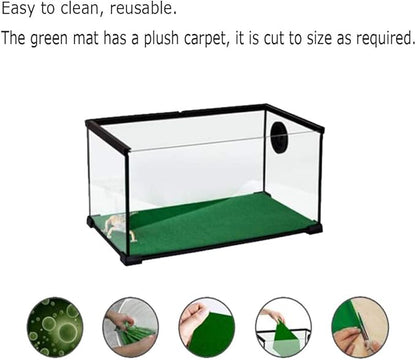 Tfwadmx Reptile Carpet, 2 Pack of Bearded Dragon Mat Terrarium Substrate Liner Bedding for Snake Turtle Lizard Geckos Hermit Crabs (24'' X 16'') Tfwadmx