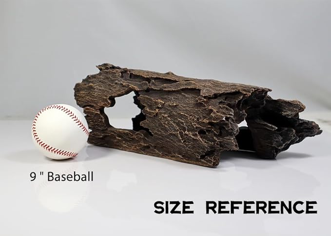 Fish Tank Decorations - Large Aquarium Decorations Air Bubbler Tree Fish House for Betta Hideout Caves Buddha Decor Temple Ruins Arched Betta Fish Accessories Reptile House Shelter Decor (Wood A-L) PTFJZ