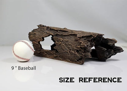 Fish Tank Decorations - Large Aquarium Decorations Air Bubbler Tree Fish House for Betta Hideout Caves Buddha Decor Temple Ruins Arched Betta Fish Accessories Reptile House Shelter Decor (Wood A-L) PTFJZ