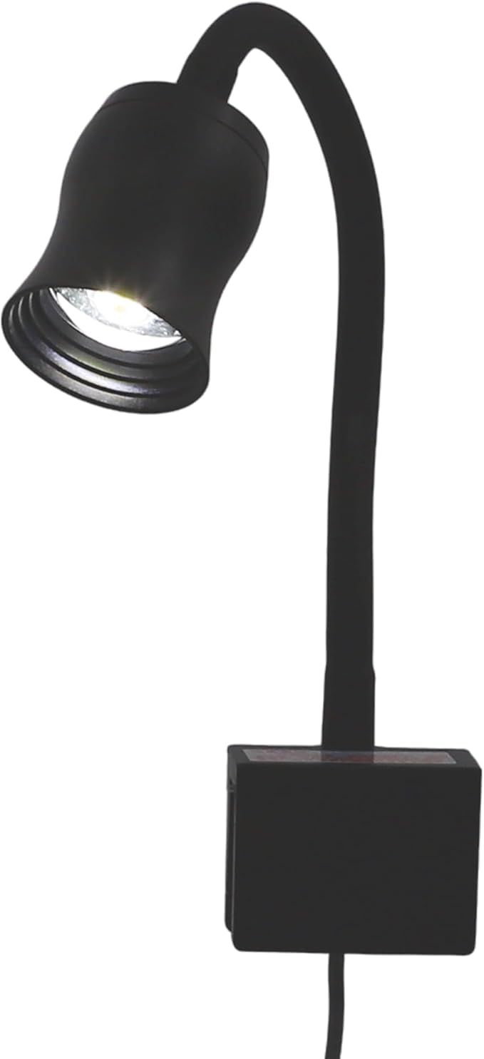 Fish Tank Light, Aquarium Light, USB Small Aquarium Light with Timer, 360° Rotate Aquarium Lamp, 3 Colors Adjustable Focal Length, Black CAPASTEC