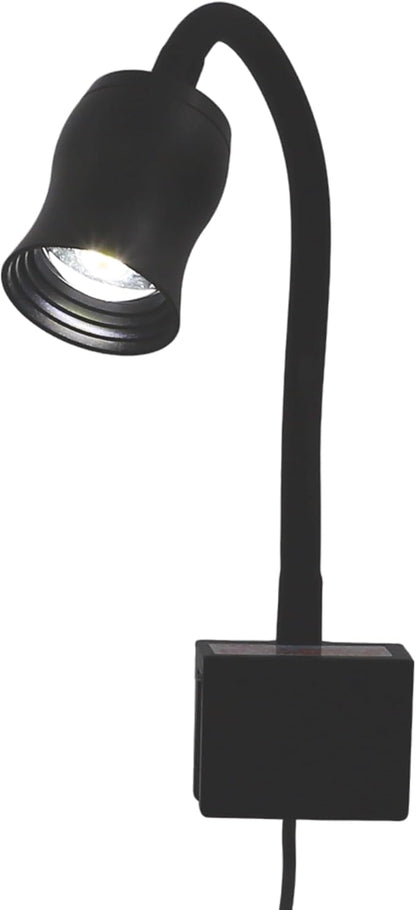 Fish Tank Light, Aquarium Light, USB Small Aquarium Light with Timer, 360° Rotate Aquarium Lamp, 3 Colors Adjustable Focal Length, Black CAPASTEC