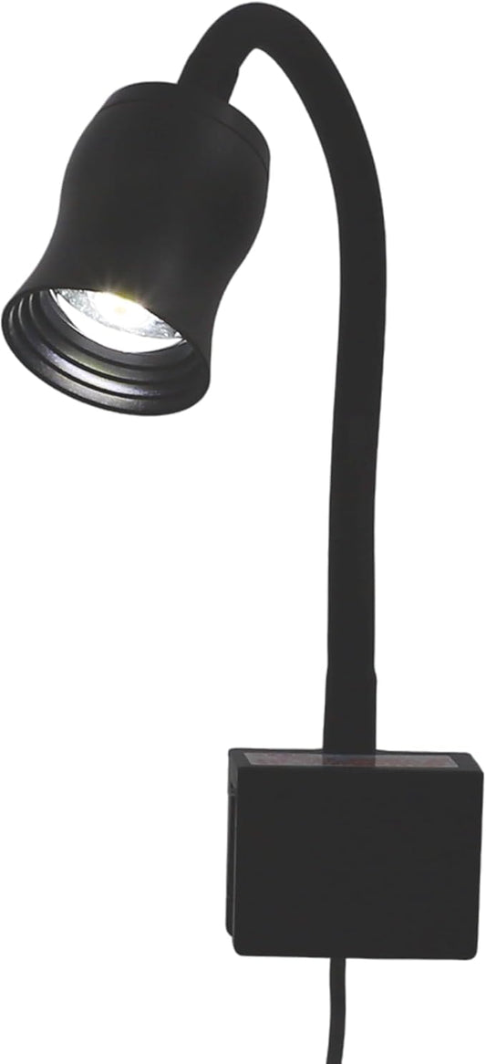 Fish Tank Light, Aquarium Light, USB Small Aquarium Light with Timer, 360° Rotate Aquarium Lamp, 3 Colors Adjustable Focal Length, Black CAPASTEC