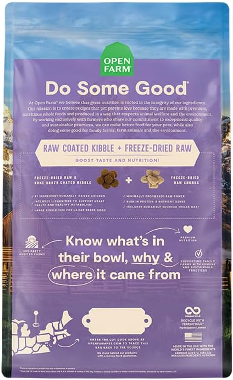 Open Farm RawMix Large Breed with Ancient Grains Recipe - 20lb - PAWPICO