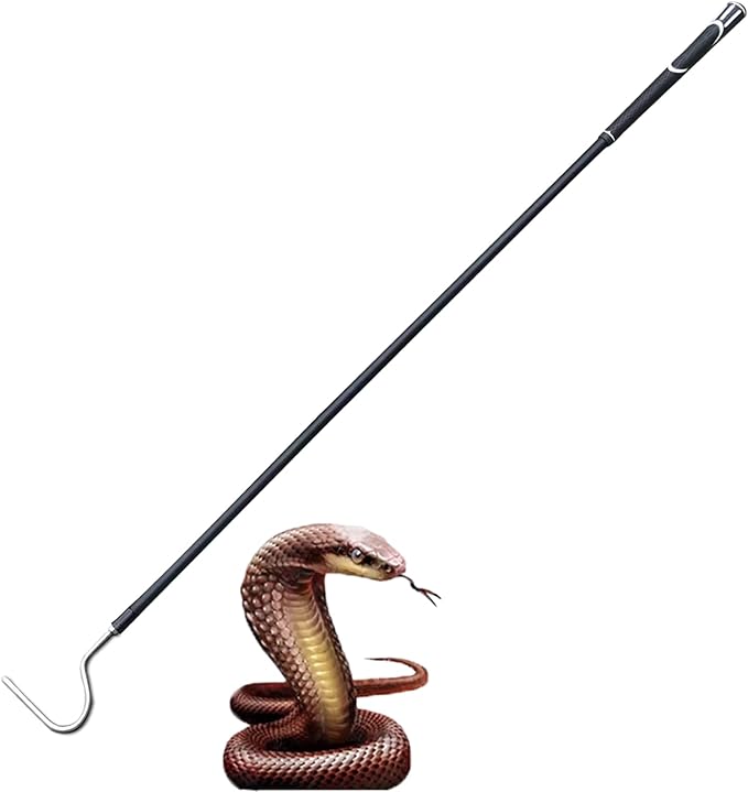 High-Carbon Snake Hook Reptile Stick Tongs Grabber Pick-up Handling Tools for Catching Controlling or Moving Snakes, 49in SYFRLLC
