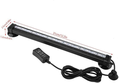 TOPINCN LED Aquarium Light Fish Tank Bubble Light Underwater Led Light with Remote Control + Manual Color Change - Highlight Colorful Aquarium Light Kit(US Plug)(31cm) TOPINCN