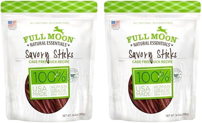 Full Moon Essential Duck Savory Sticks 14.0 oz (Pack of 2) - PAWPICO