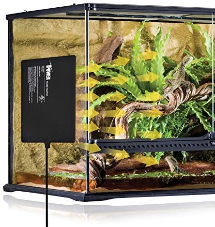 iPower 8 by 12-Inch Reptile Heat Mat Under Tank Heater Terrarium Heating Pad Ideal for Spider Snake Tarantula Hermit Crab Turtle, Black iPower