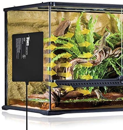iPower 8 by 12-Inch Reptile Heat Mat Under Tank Heater Terrarium Heating Pad Ideal for Spider Snake Tarantula Hermit Crab Turtle, Black iPower