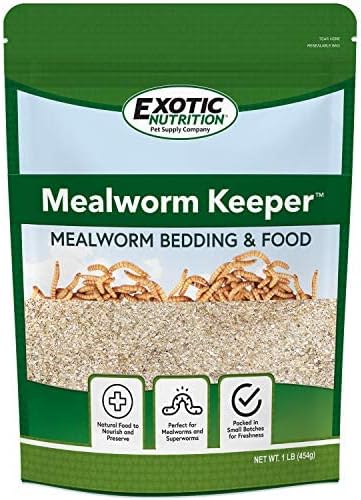 Exotic Nutrition Mealworm Keeper - Healthy Bedding & Feed for Breeding Live Feeder Mealworms… (6 lb) ExoticNutrition
