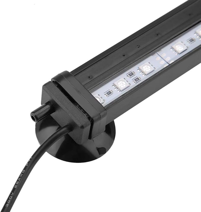TOPINCN LED Aquarium Light Fish Tank Bubble Light Underwater Led Light with Remote Control + Manual Color Change - Highlight Colorful Aquarium Light Kit(US Plug)(46cm) TOPINCN