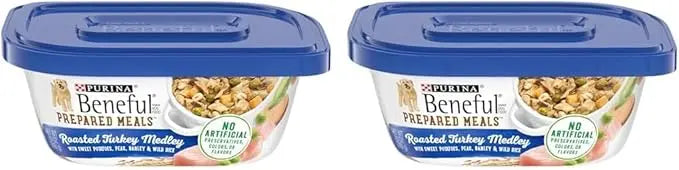 Beneful Purina Gravy Wet Dog Food, Prepared Meals Roasted Turkey Medley - (8) 10 oz. Tubs (Pack of 2) - PAWPICO