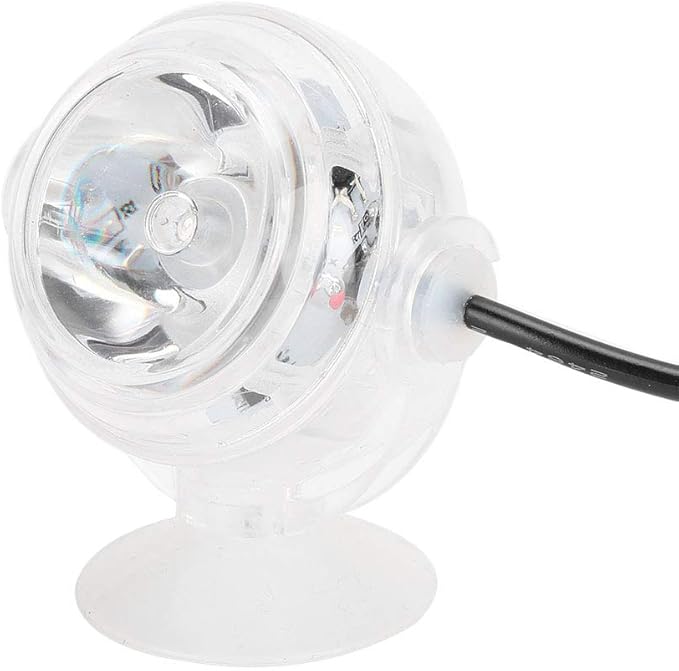 GLOGLOW Aquarium Lights, Plastic LED Fish Colourful Gradient Waterproof Submersible Night Spot Light LED Aquarium Light Fish Colored Light(US Plug Red) GLOGLOW