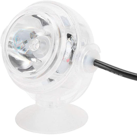 GLOGLOW Aquarium Lights, Plastic LED Fish Colourful Gradient Waterproof Submersible Night Spot Light LED Aquarium Light Fish Colored Light(US Plug White) GLOGLOW