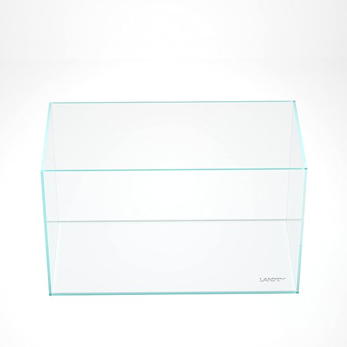 LANDEN 60P 16 Gallon Rimless Low Iron Aquarium Tank, 23.6" W × 11.8" D × 14.2" H (60cm x 30cm x 36cm) 6mm Thickness with Nano Foam Leveling Mat Landen