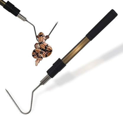 41.6" Snake Hook Reptile Catcher Stick Tongs Rattlesnakes Grabber Pick-up Handling Tool Kit for Catching Controlling or Moving Python Copperhead Wamlet