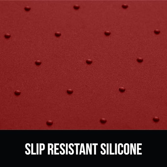 Gorilla Grip 100% Waterproof Raised Edge BPA Free Silicone Pet Feeding Mat, Dog Cat Food Mats Contain Spills Protects Floors, Placemats for Cats and Dogs Water Bowl, Pets Accessories 32x24 Red - PAWPICO