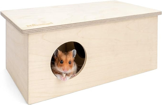Niteangel Birch Chamber-Maze Hamster Hideout - Small Pets Woodland House Habitats Decor for Hamster Mice Gerbils Mouse Niteangel