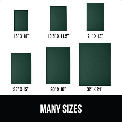 Gorilla Grip 100% Waterproof Raised Edge BPA Free Silicone Pet Feeding Mat, Dog Cat Food Mats Contain Spills Protects Floors, Placemats for Cats and Dogs Water Bowl, Pets Accessories 28x18 Green - PAWPICO