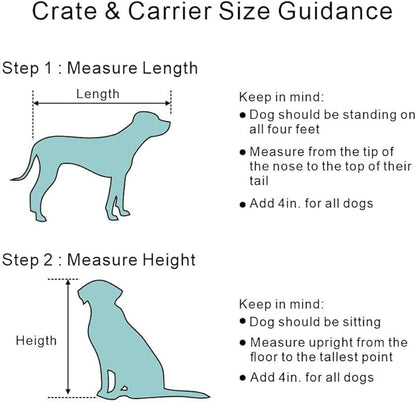 unipaws Dog Crate Furniture, Wooden Dog Kennel for Medium Breed, Indoor Decorative Wood Dog Cage, Inside Side End Table Crate with Removable Tray and Dog Bed, Dog Enclosure, for Dogs Up to 40 lbs - PAWPICO