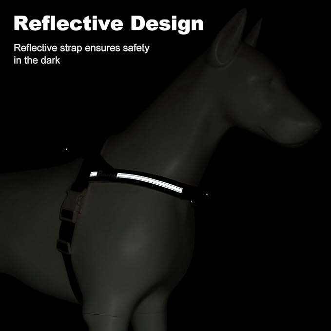 Plutus Pet Cotton Dog Harness and Leash Set, Reflective and Soft Padded, Quick Fit Vest Harness, for Small, Medium and Large Dogs, Medium Purple, S - PAWPICO