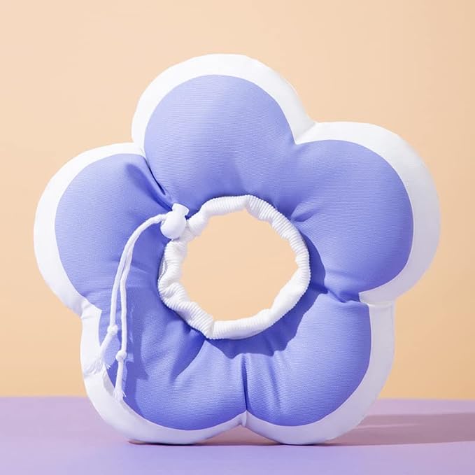 Soft Cat Cone E Collar Adjustable Waterproof Purple Flower Elizabethan Collar Collar Cone for Cats Small Dogs Kitten Puppy After Surgery Prevent Licking(Purple,Small) LAVVICHA