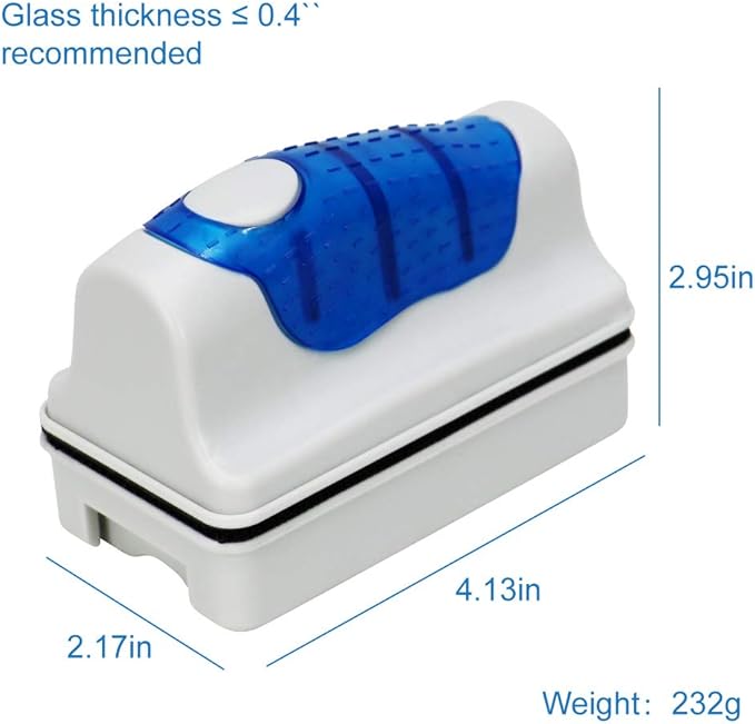 Jasonwell Magnetic Aquarium Fish Tank Glass Algae Glass Cleaner Scrubber Floating Clean Brush(L) Jasonwell