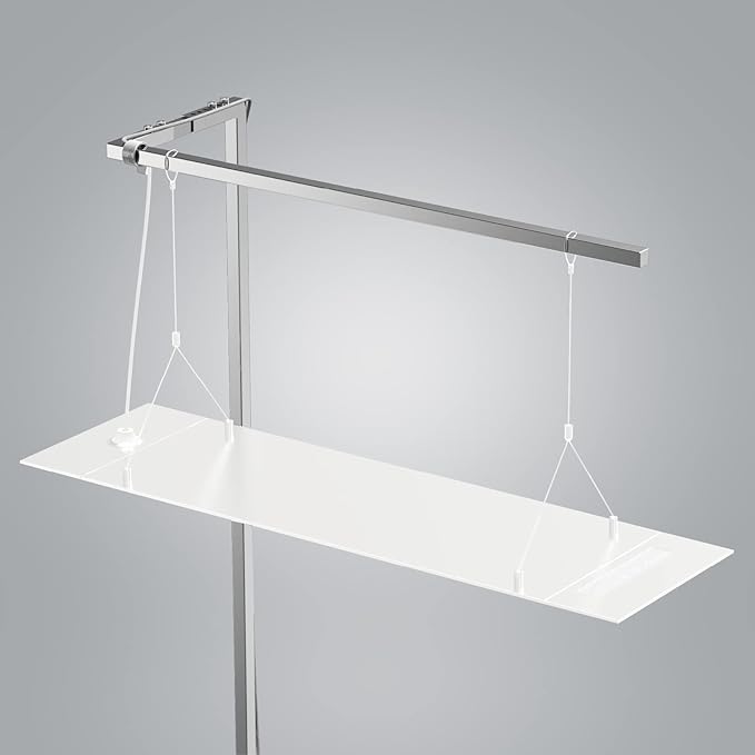 ONF Stainless Steel 304 Square Hanging Kit for Planted Terrarium & Aquarium Light, Suspension System, Adjustable Stand Hold up to 11lb 24-36 inch Fish Tank Light, 2 pcs Tubes in Pack, Left ONF