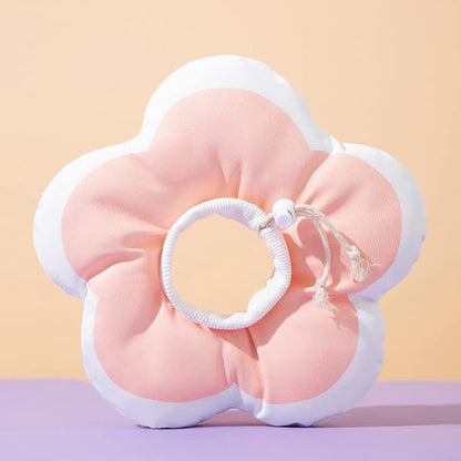 Soft Cat Cone Collar Waterproof Adjustable Pet E Collar Cute Pink Flower Collar for Cats Small Dogs Kitten Puppy After Surgery Prevent Licking(Pink,Small) LAVVICHA