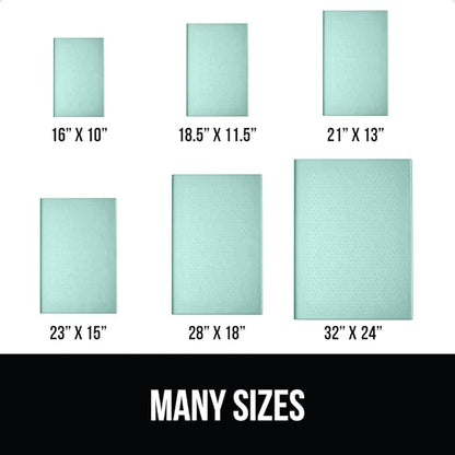 Gorilla Grip 100% Waterproof Raised Edge BPA Free Silicone Pet Feeding Mat, Dog Cat Food Mats Contain Spills Protects Floors, Placemats for Cats and Dogs Water Bowl, Pets Accessories 28x18 Mint - PAWPICO