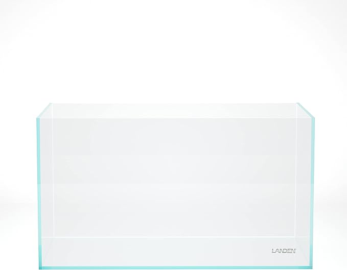 LANDEN 90P 55 Gallon Rimless Low Iron Aquarium Tank,W35.4×D19.7×H19.7 in(90x50x50cm) 10mm Thickness with Black Nano Foam Leveling mat Included Landen