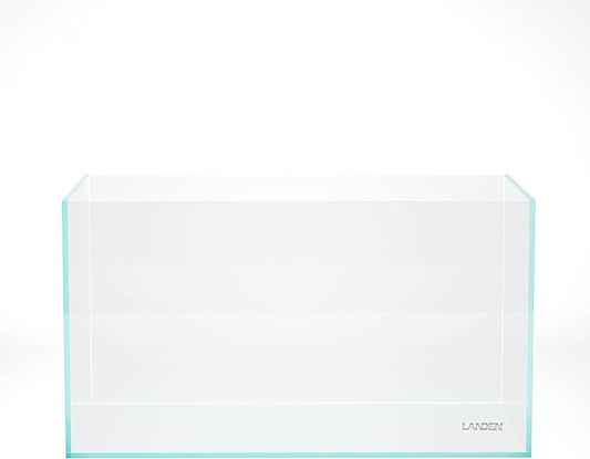 LANDEN 90P 55 Gallon Rimless Low Iron Aquarium Tank,W35.4×D19.7×H19.7 in(90x50x50cm) 10mm Thickness with Black Nano Foam Leveling mat Included Landen