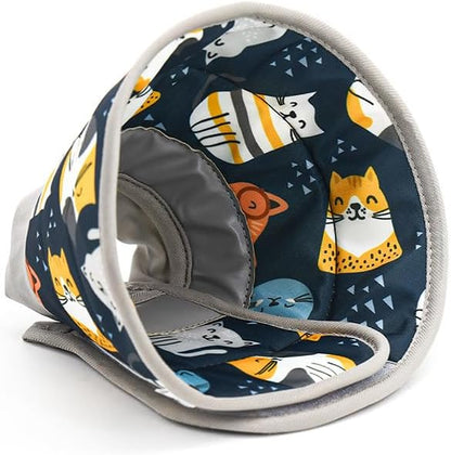 EWES Cat Cone Collar Soft L Size Alternative Neck Cones to Stop Licking for Cats Kitten Comfy Elizabethan Collars After Surgery Neuter Cat Donut Collar for Pet e Collar Recovery Shame EWES-Adesignerbrandspecializingingiftsandpets