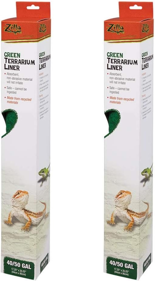 Zilla 2 Pack of Terrarium Liners, 40/50 Gallon, Green Zilla